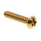 Prime-Line Machine Screw, Round Head, Phil/Sltd Comb Drive No. 8-32 X 3/4in Solid Brass 100PK 9003590 - alternate 1